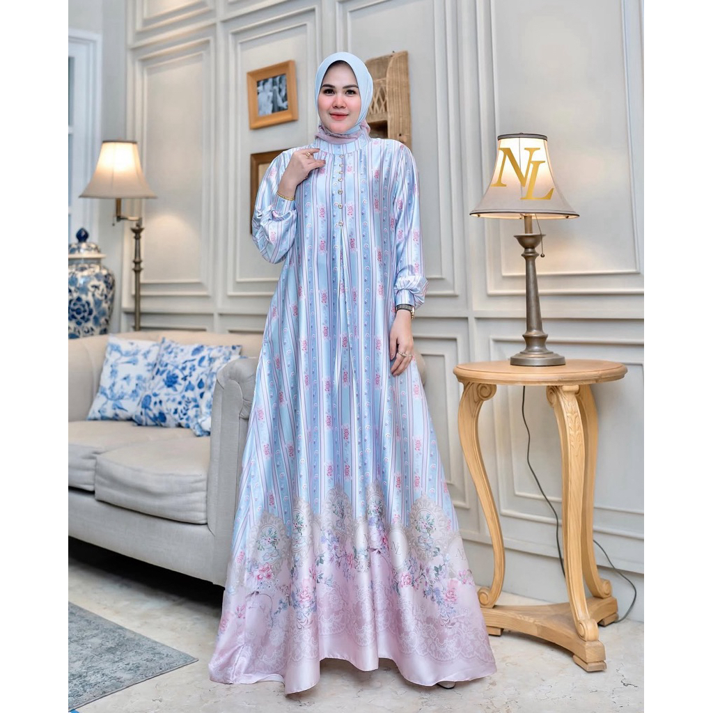 Alyara dress by Nunulolo | Gamis Armani Silk Premium Printing