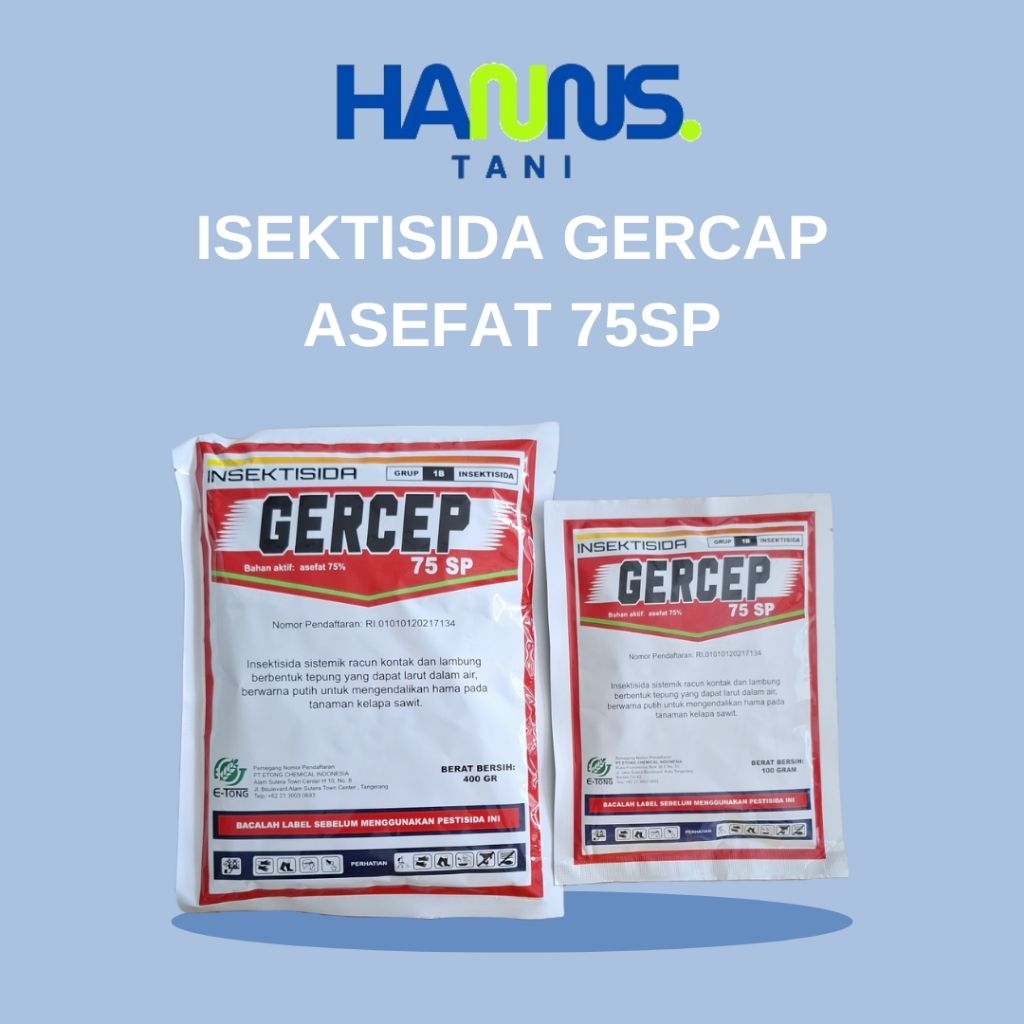 Insektisida Gercap Bahan Aktif Asefat 75 SP