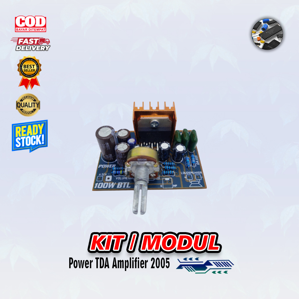 power tda amplifier 100watt DC 12V Mono # pakai travo 3 Ampere 12 volt # ic 2005