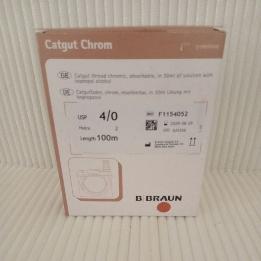 B Braun Cat gut Chromic 4 0#Braun Catgut Chromic 4/0#Benang Chromic 4 0/Catgut Chromic/Benang Jahit 
