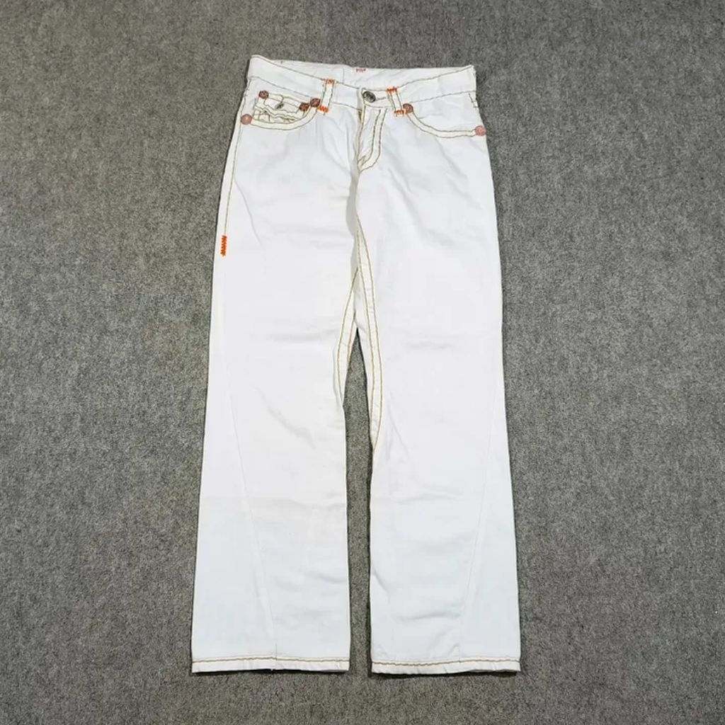 Celana jeans putih pria TRUE RELIGION size 30 second