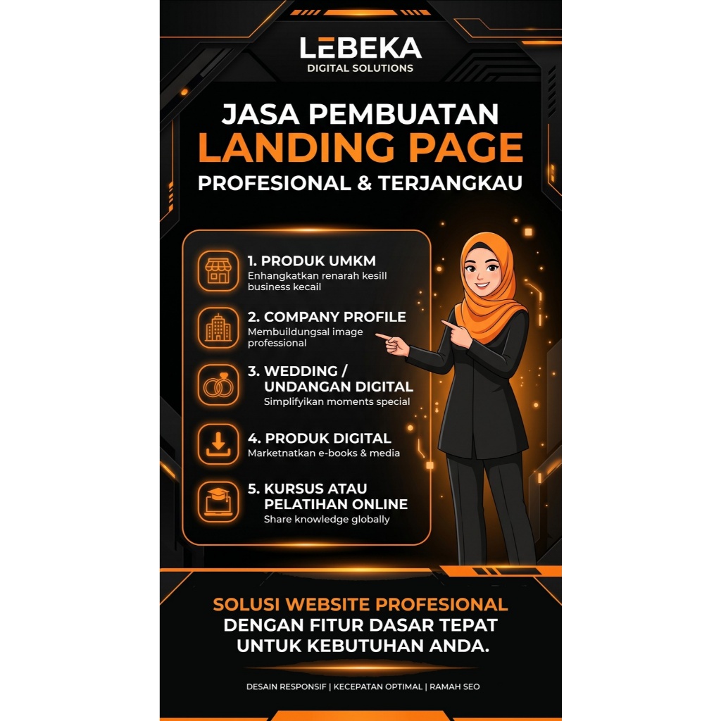 Jasa Landing Page Profesional + Form Order WhatsApp | Website UMKM, Company Profile, Bisnis Lainnya