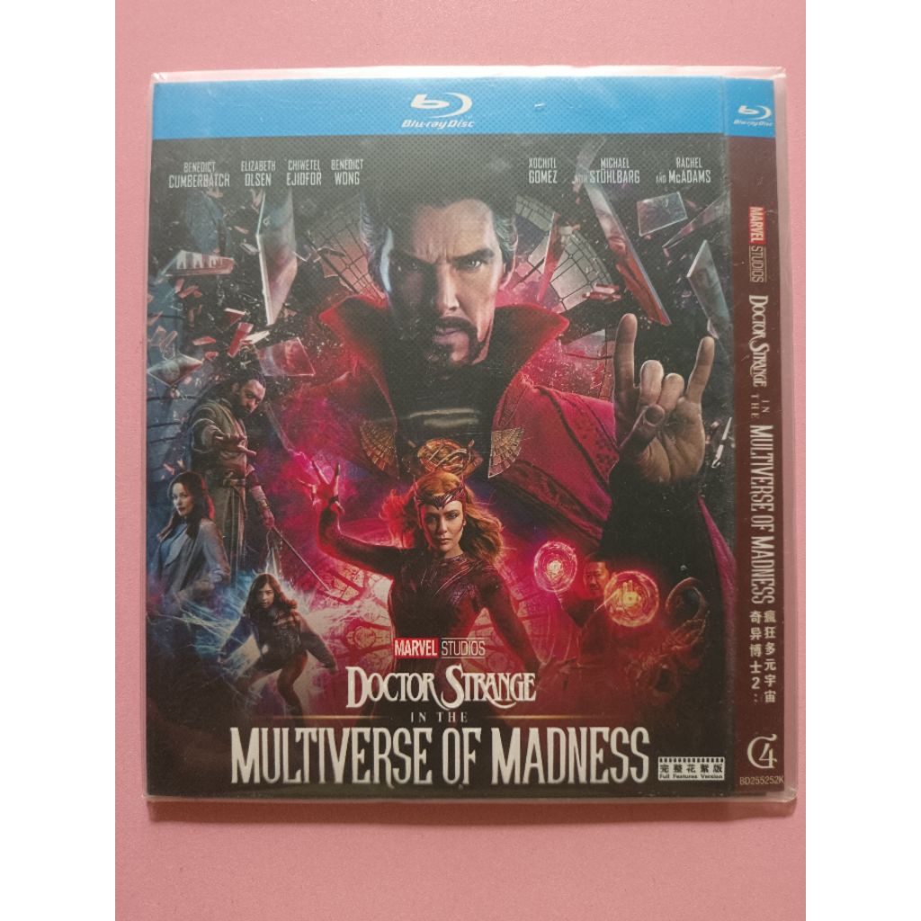 DVD Blue Ray Original Marvel Doctor Strange Multiverse, Warriors of Future, Hitman, Top Gun Maverick
