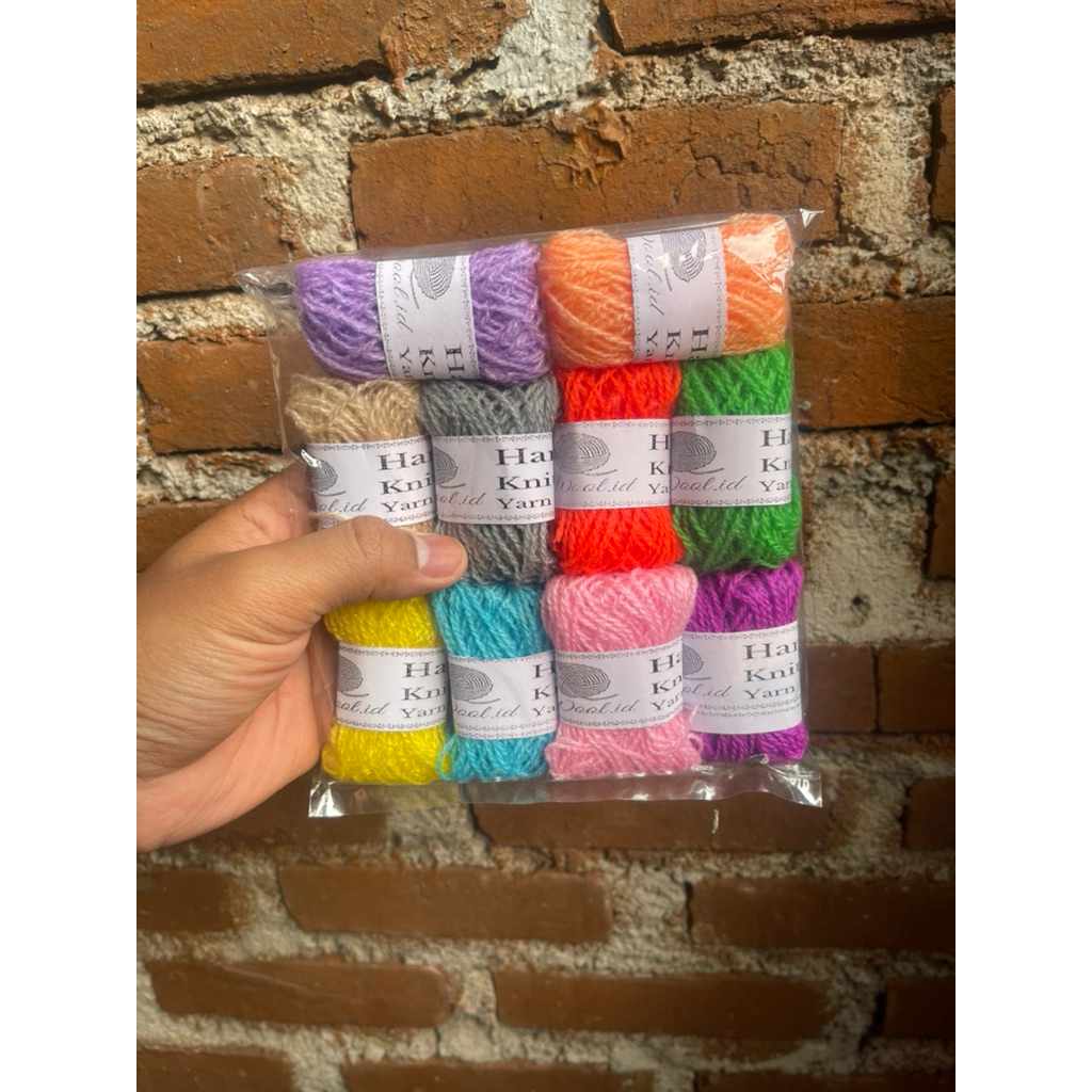Benang wol mix PASTEL/ Benang Wol / Benang wol warna warni / Benang wol isi 10 gl / Wol pack / Wol m