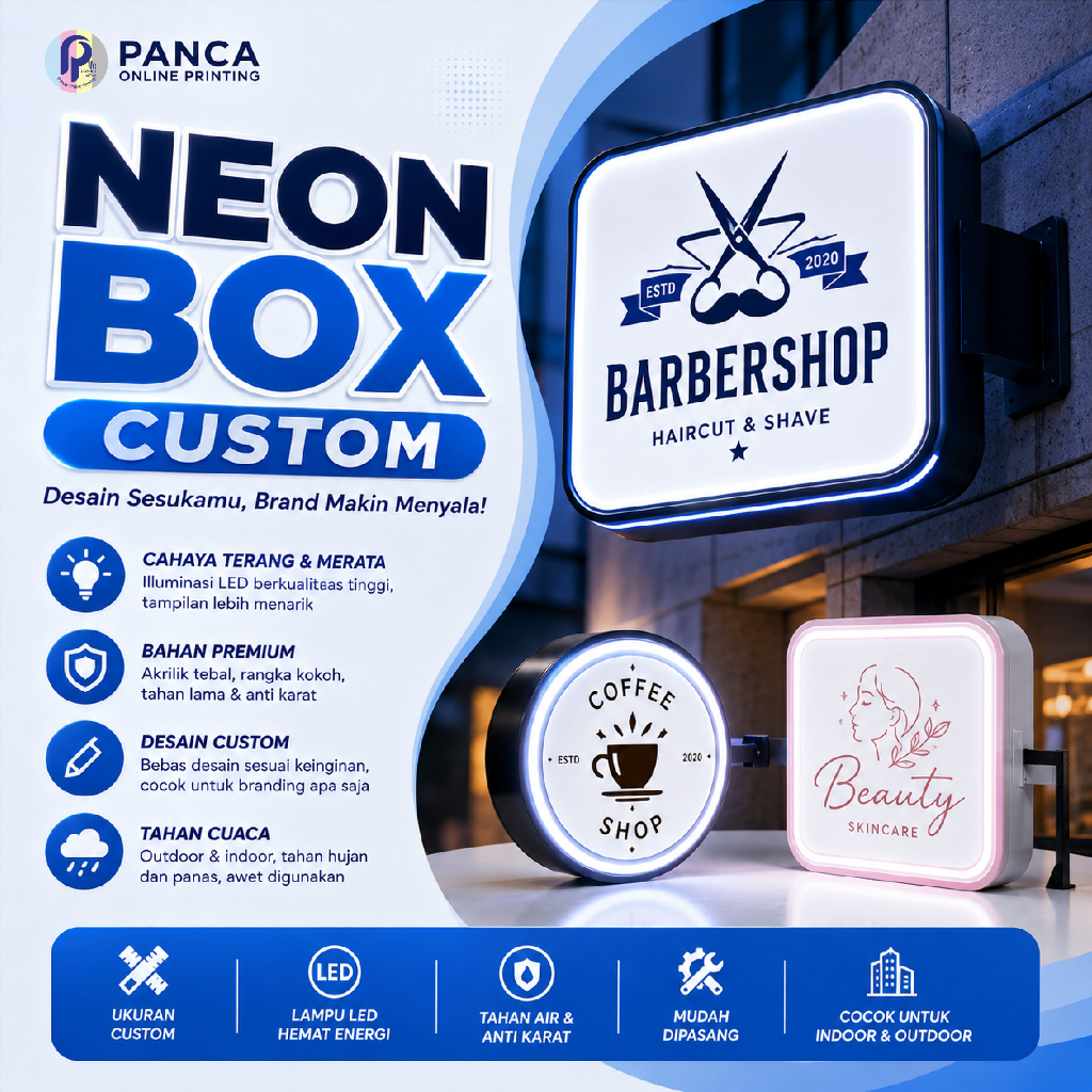 Neon Box Custom Bulat