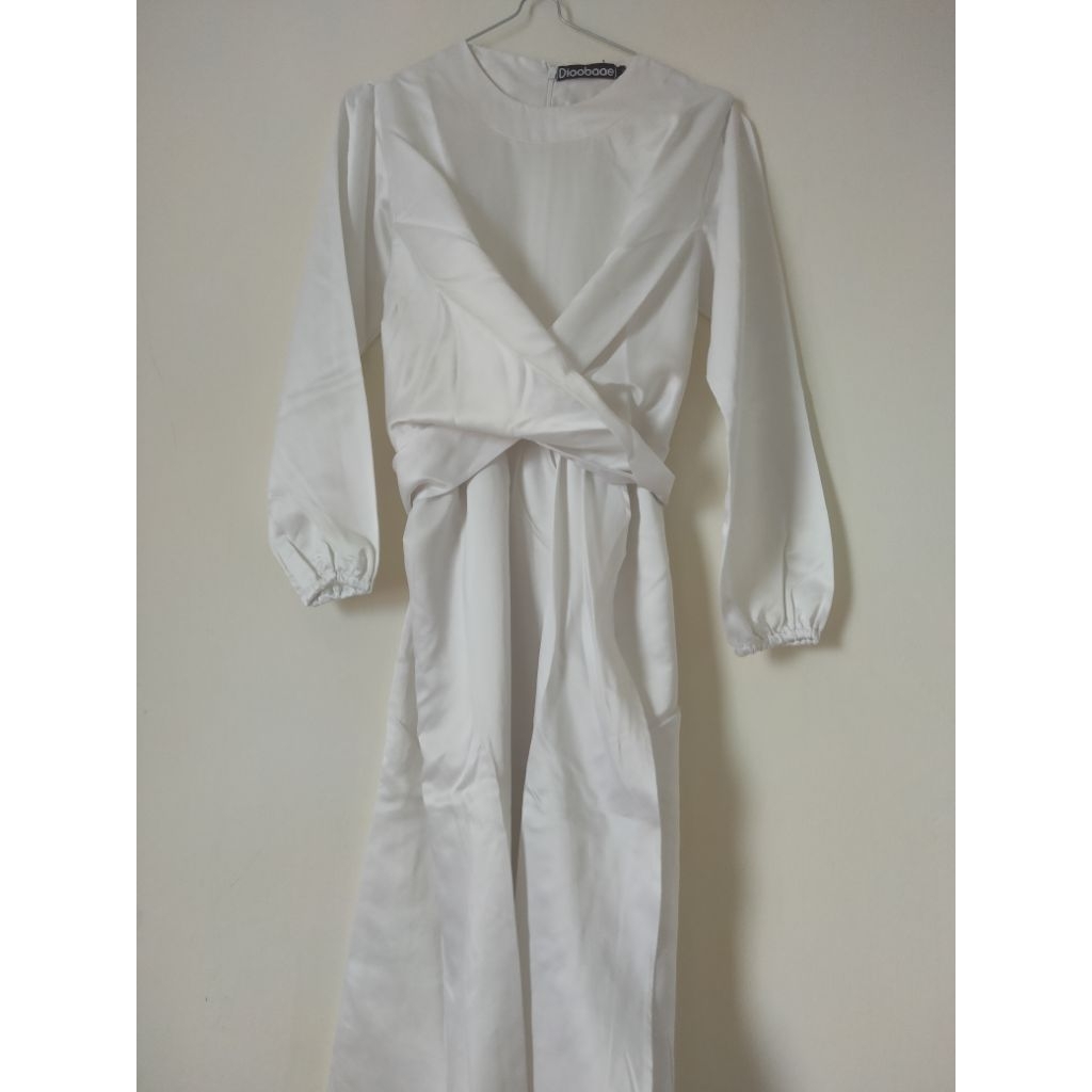preloved abaya/gamis putih tulang