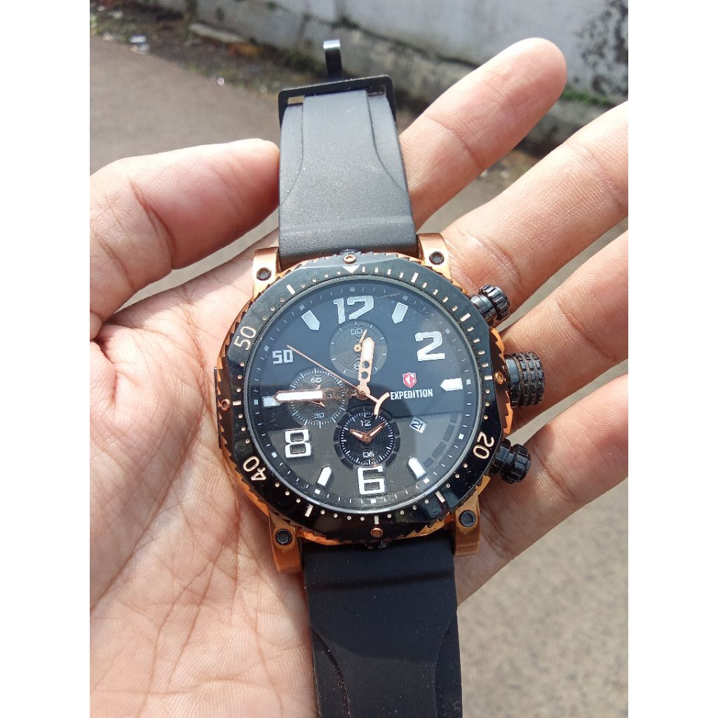 Jam tangan Expedition E6658 Rosegold second original