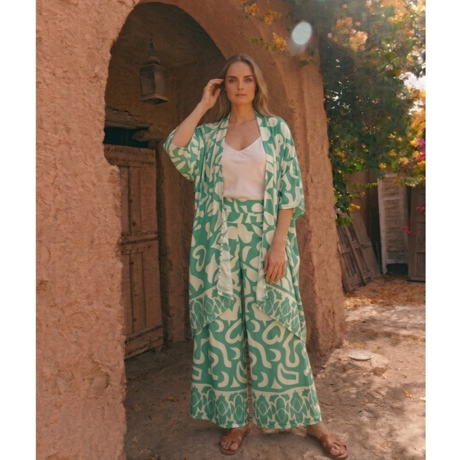 Vanesia Outer Mirage Green - Cardigan Wanita Oversize Premium Hijau