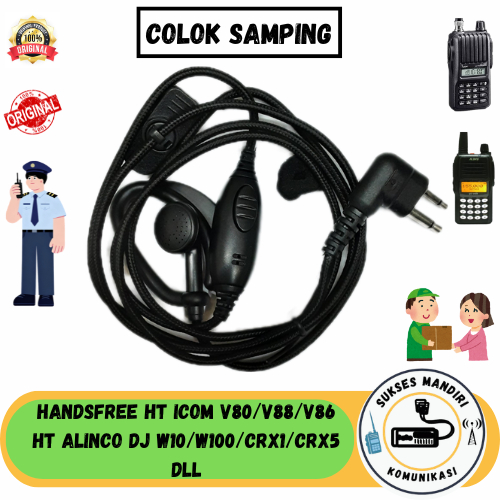 Handsfree HT Icom V80 V88 Tali Sepatu Earphone HT Icom V80 V88