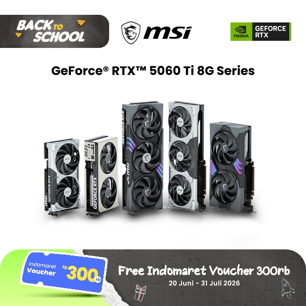 VGA MSI GeForce RTX 5060 Ti Ventus 3X OC 8GB - 8 GB GDDR7