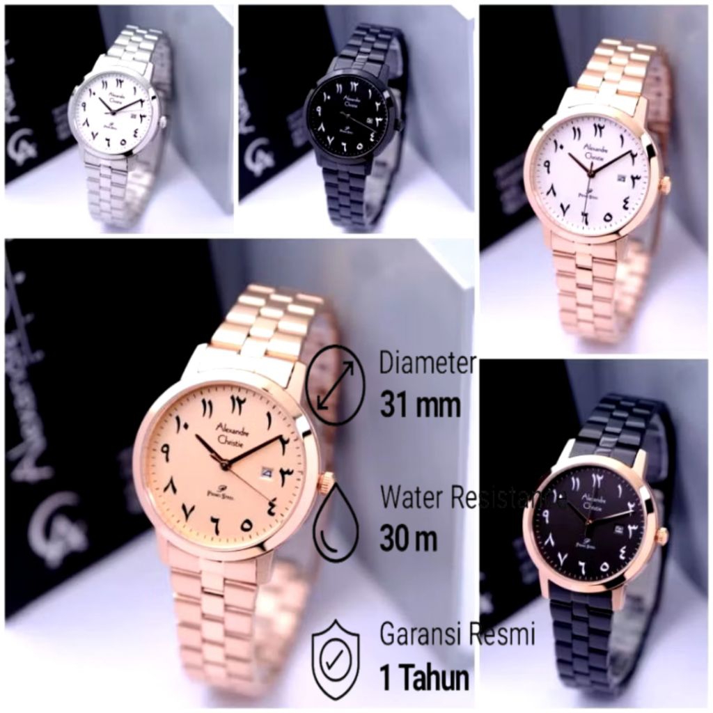 AC1007 Jam Tangan Wanita Alexandre Christie AC 1007 Original Arabic Dial