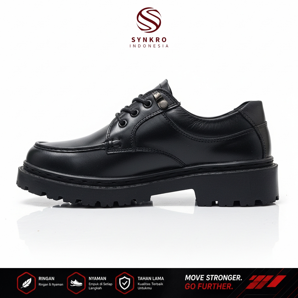 39-43 Synkro Satya - Sepatu Oxford Formal Pria Kulit