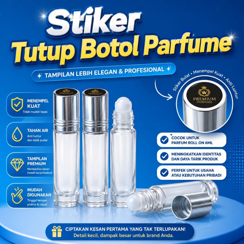 600 STIKER TUTUP BOTOL PARFUME