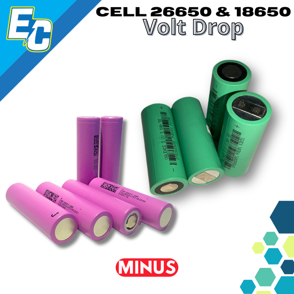 Cell minus lifepo4 26650 & li-ion 18650