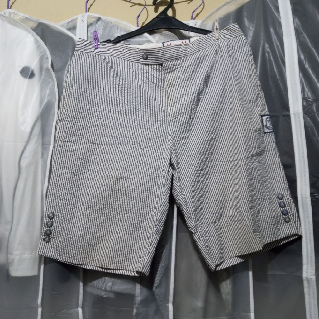 Moncler Gamme Blue Original Shortpants Stripe Made in Italy Thom Brown Jorts Celana Not Stone Island