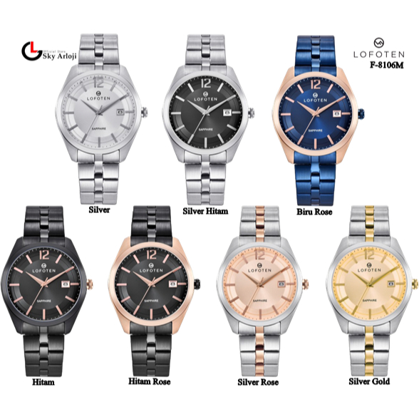 LOFOTEN 8106 Jam Tangan Pria Analog Sapphire Glass
