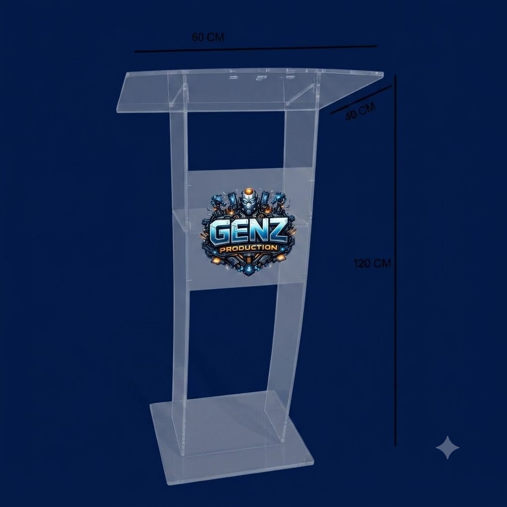 Podium Akrilik Transparan Minimalis  Podium Pidato  Mimbar Modern