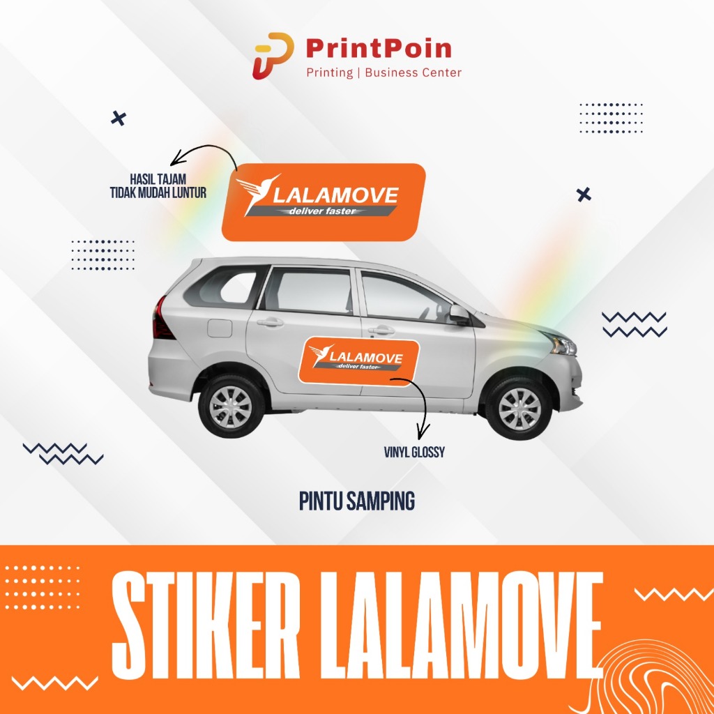 PrintPoin - Stiker Lalamove Mobil Pintu Samping Sticker Lalamove Car MPV Vinyl Glossy Anti Air & Lun