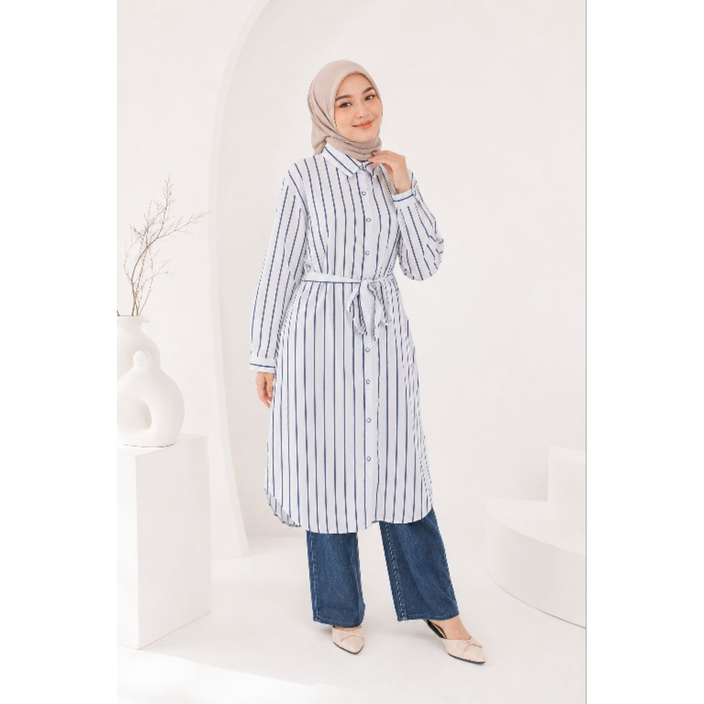 Tunik branded wanita | tunik motif branded | tunik katun | tunik Geela | up fit to XXL