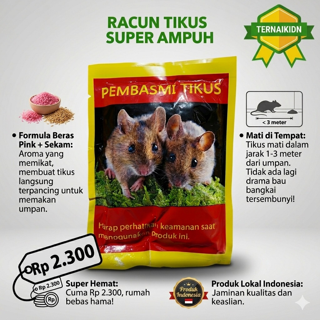 RACUN TIKUS Pembasmi Tikus Racun Tikus Beras Dan Gabah/ Racun Tikus Pembasmi Massal