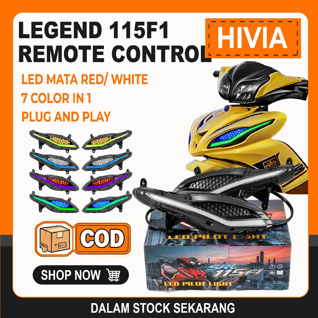 Lampu Alis 7 Warna Motor Lampu Senja Gaban Jupiter Z1 /YAMAHA SRL115 fiPutih Merah Pilot Light Jupit