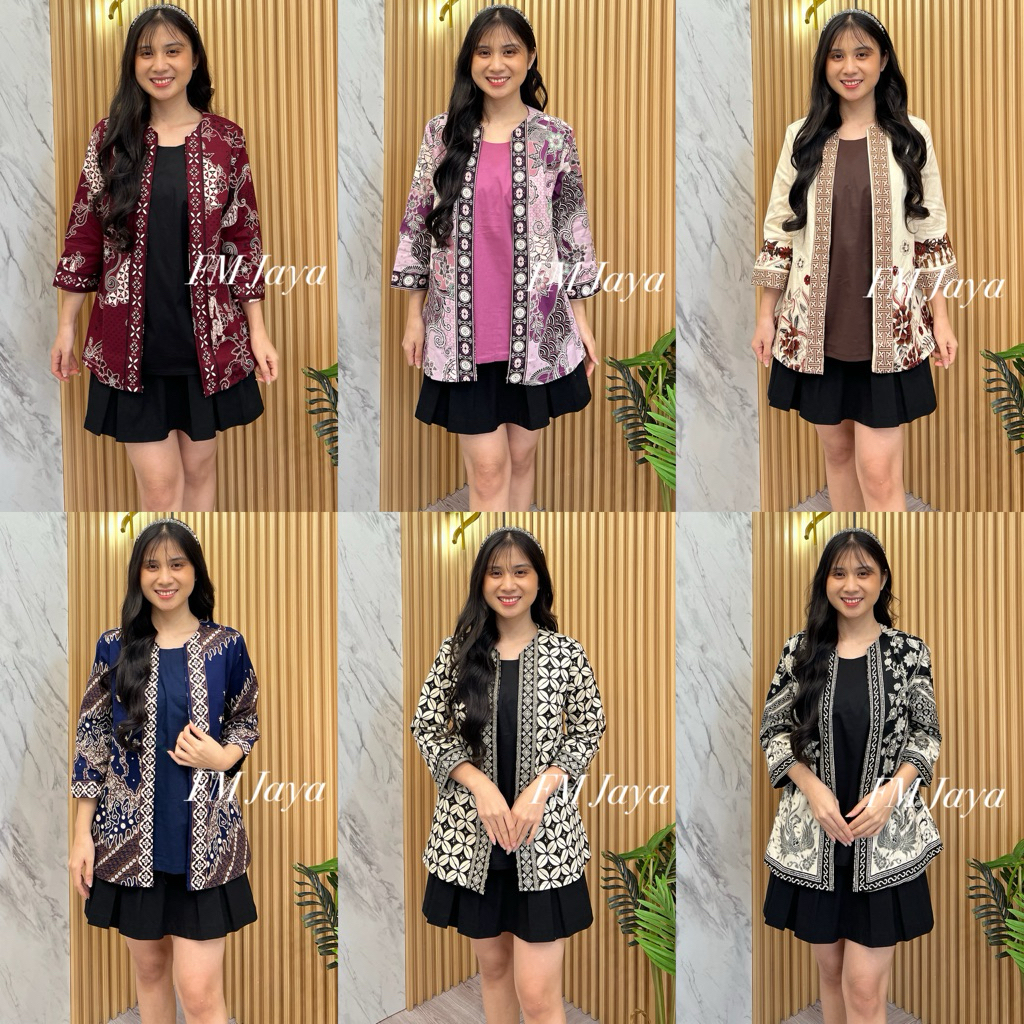 ROMPI BATIK WANITA PREMIUM 9986 || ATASAN BATIK LENGAN PANJANG || BAJU BATIK KANTOR || BLOUSE BATIK 