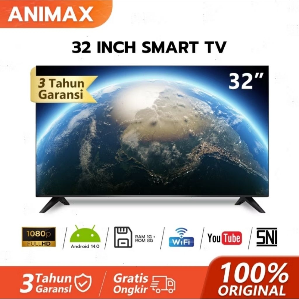 TV ANIMAX 32"  SMART TV ANDROID 14.0  FULL HD