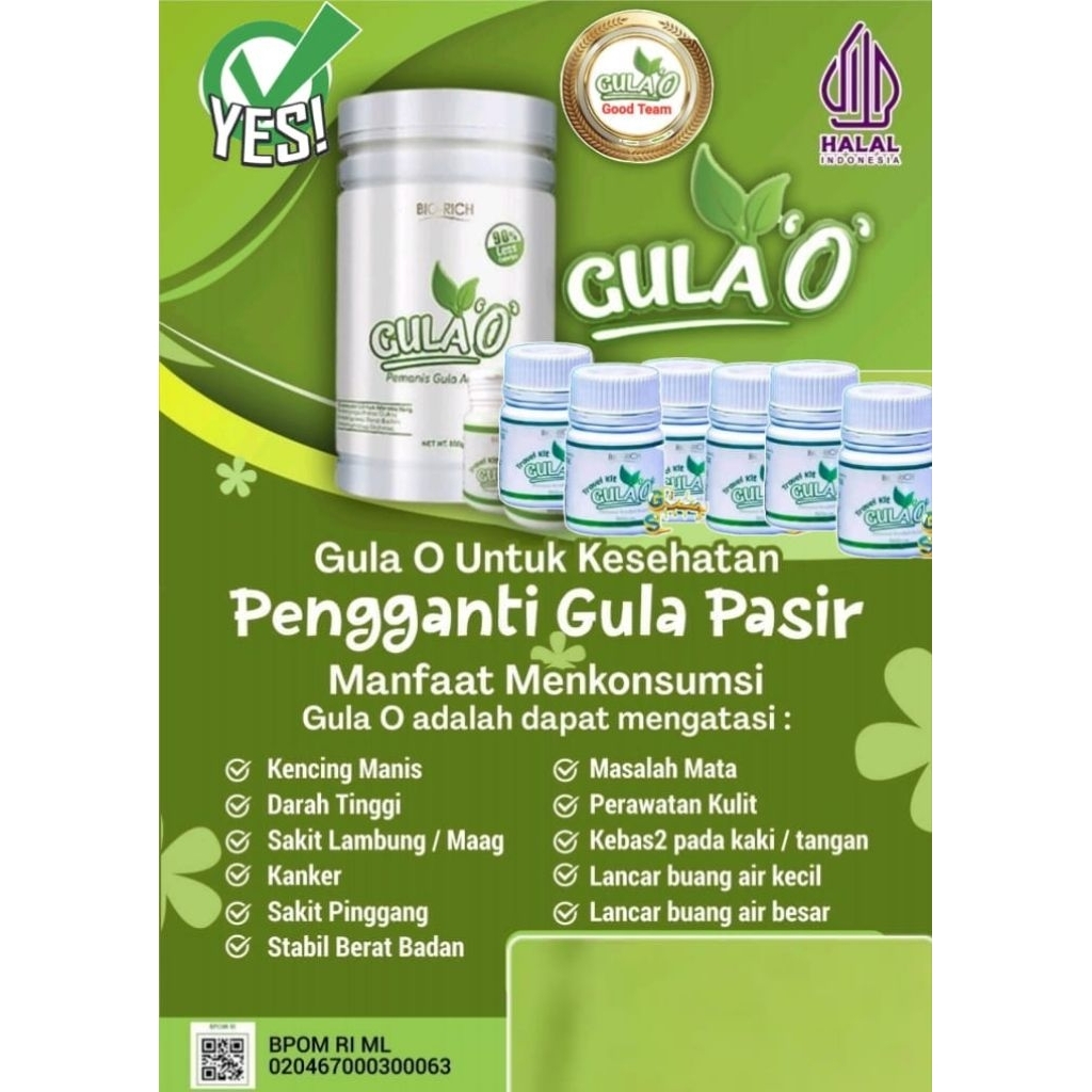gula tanpa kalori gula o bio rich