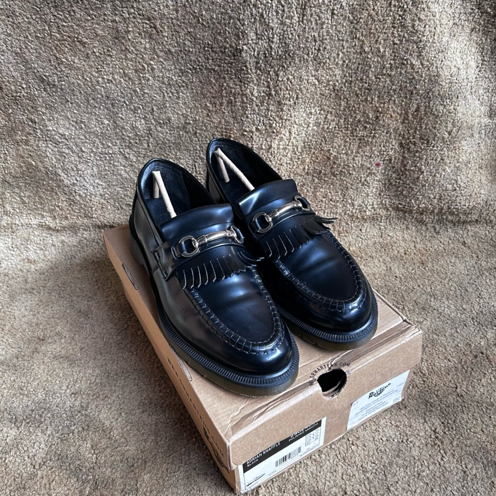 Dr.Martens Docmart Adrian Snaffle Loafers Black Smooth Leather Size 45 Used Like New Original