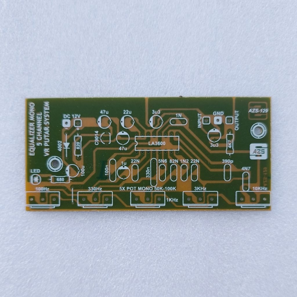PCB Equalizer Mono 5 Channel Potensio Putar Equalizer Amplifier