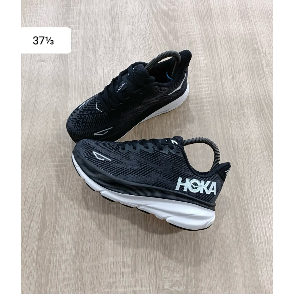 Hoka Clifton 9 'black white'