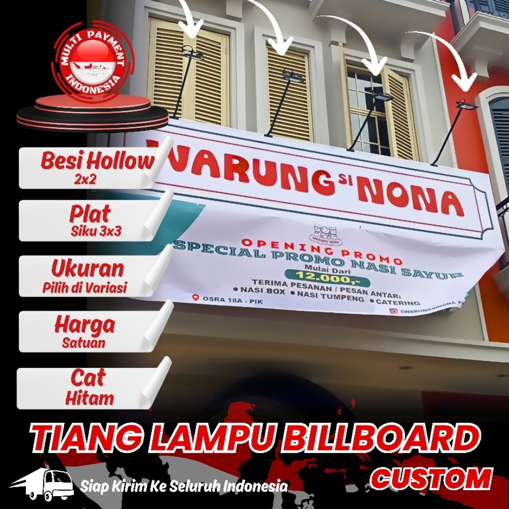 TIANG LAMPU BILLBOARD / TIANG LAMPU TAMAN / HIASAN RUMAH