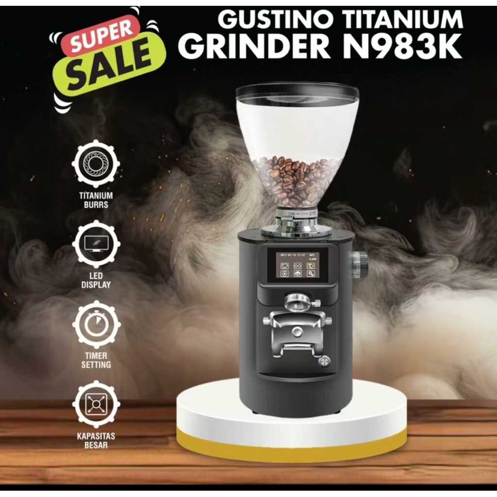 grinder kopi gustino k83 titanium burr | grinder espresso gustino k83 titanium burr