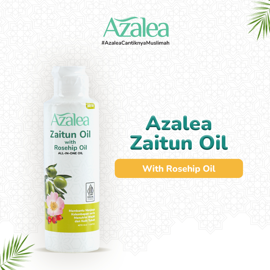 Azalea Zaitun Oil with Rosehip Oil 135 ml - Minyak Zaitun Melembabkan Menghilangkan Bekas Luka
