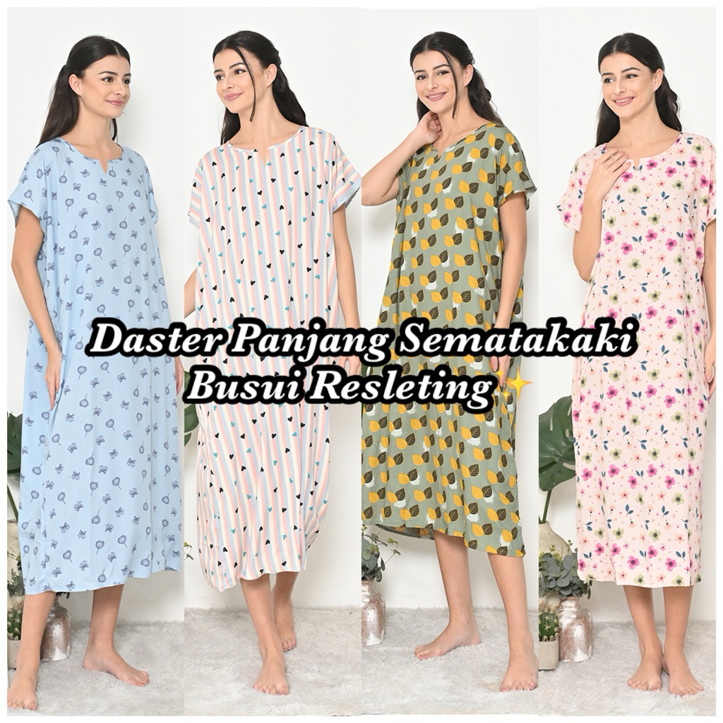 Daster Busui Resleting Habel Sematakaki