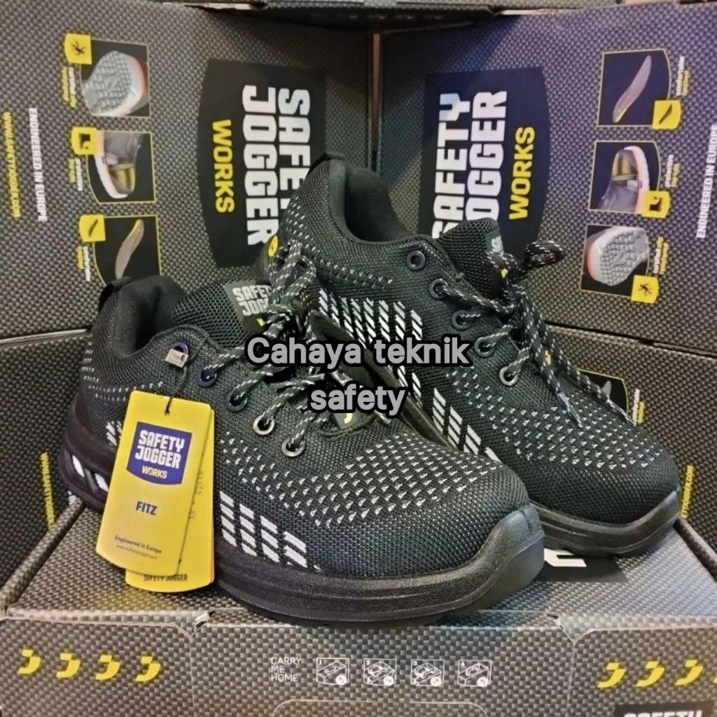 Sepatu Safety Jogger Fitz Black Original / Safety Shoes Jogger