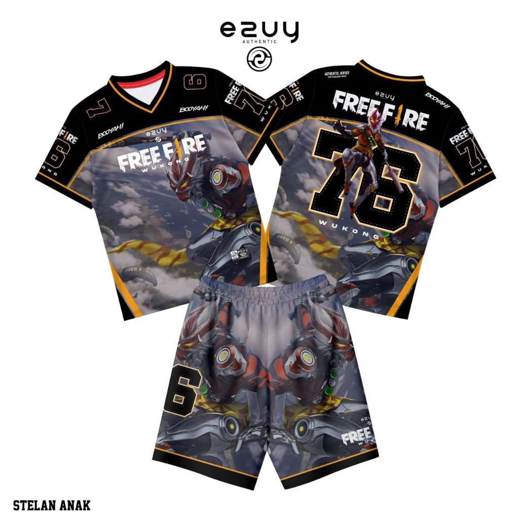 SETELAN JERSEY ANAK / KWUKONG 76 / JERSEY FF FREEFIRE
