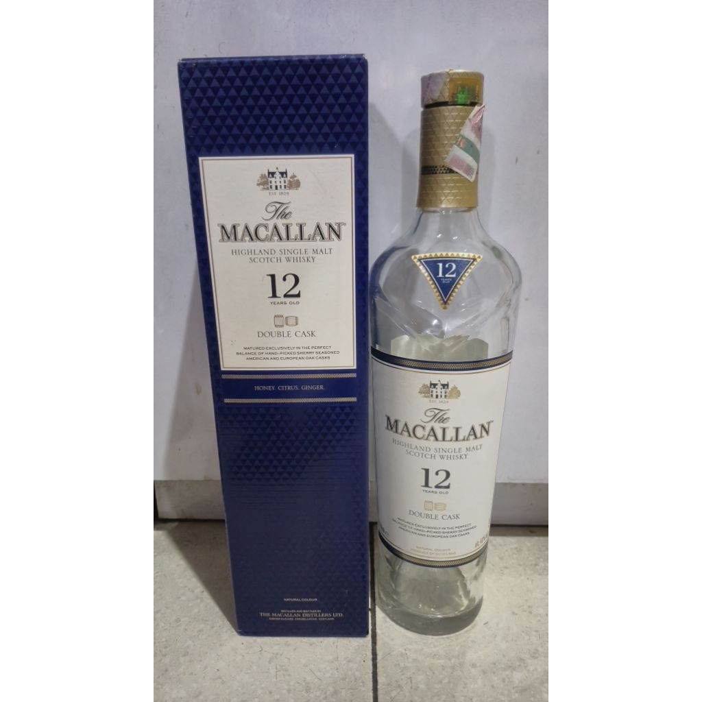 Botol bekas miras Macallan Double Cask 700 ml koleksi pajangan