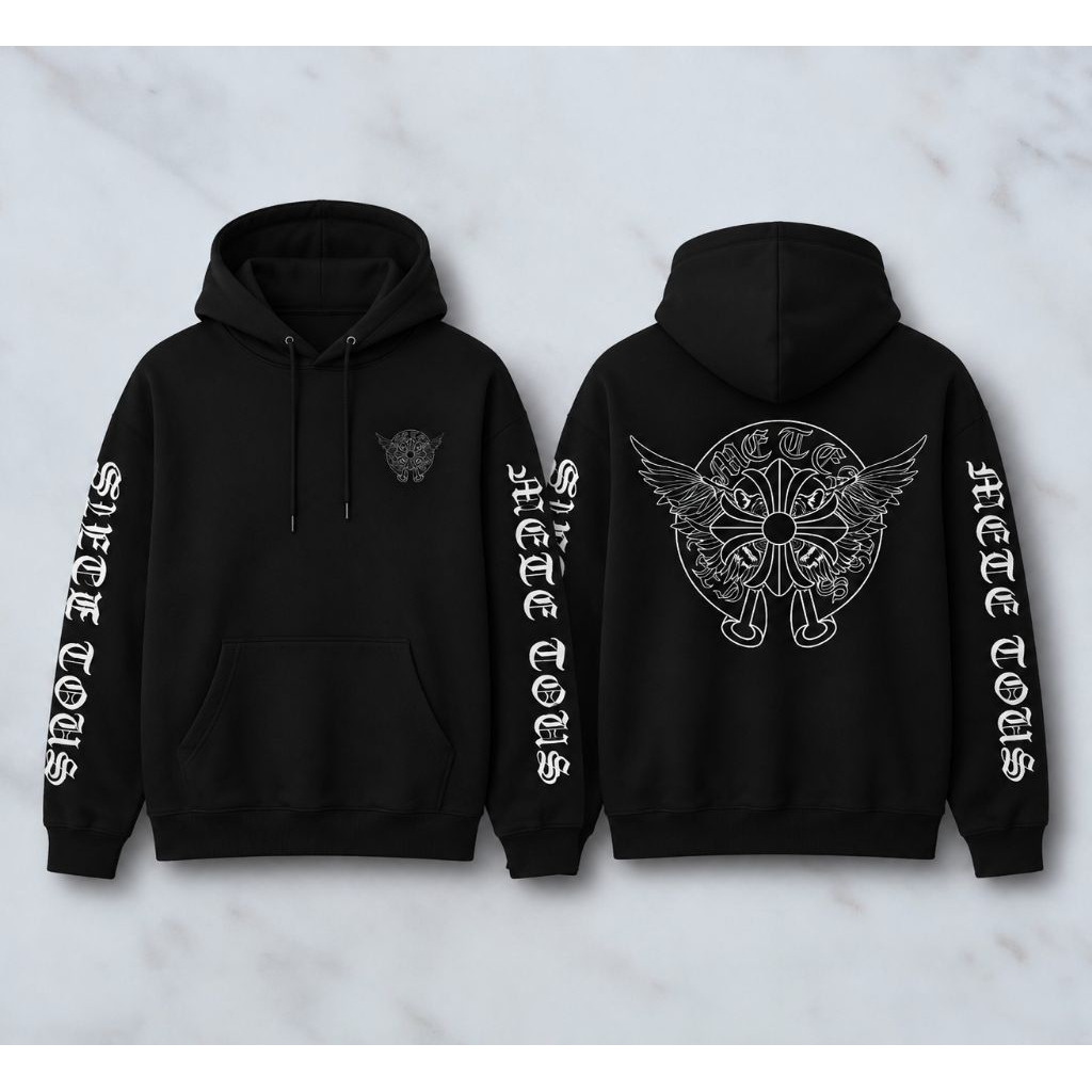 Jaket Hoodie Where Shadows Take Flight x chrome hearts unisex