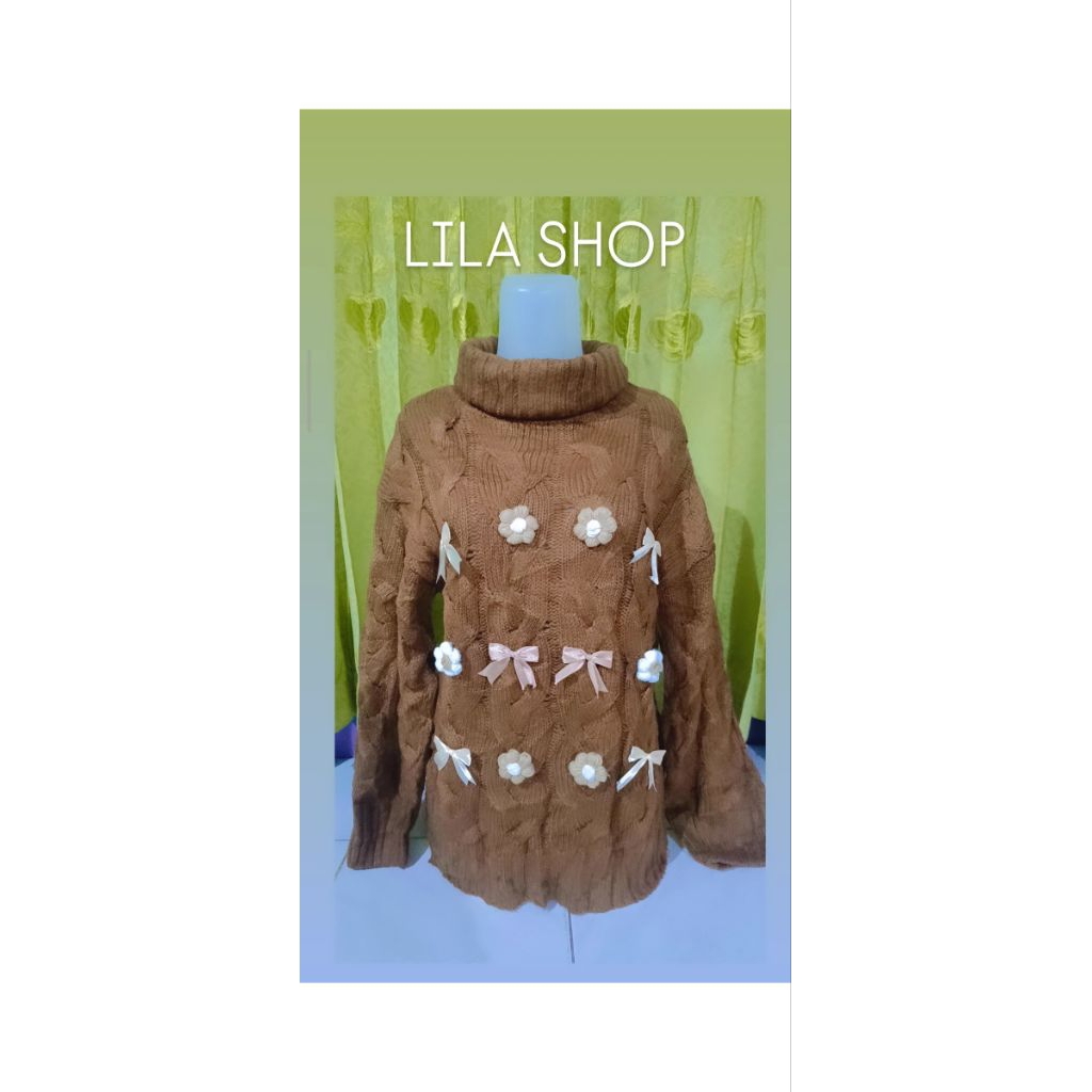 sweater kepang lucu oversize
