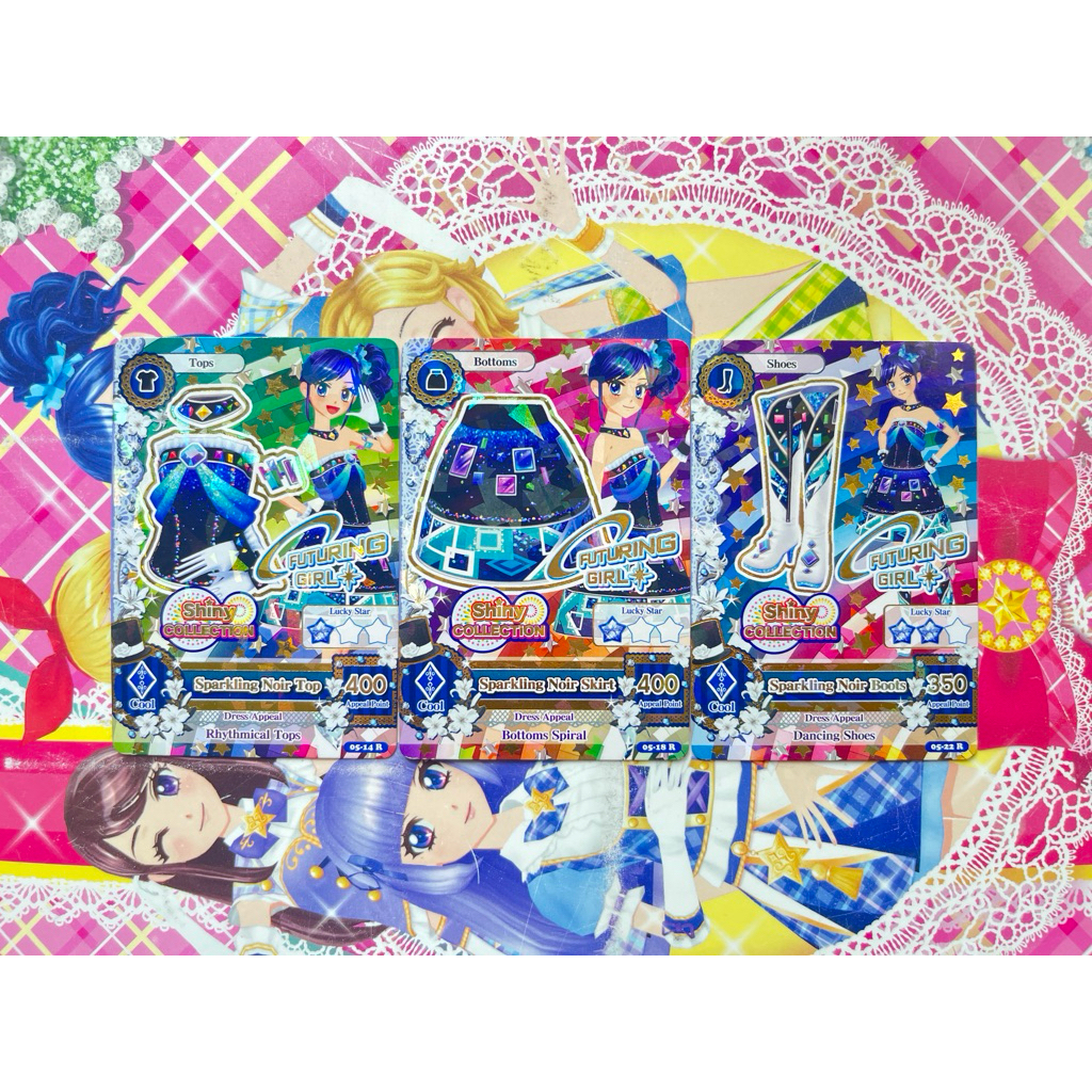 Kartu Aikatsu Shiny Collection Sparkling Noir Set Aoi Kiriya Rare Seri 5 Futuring Girl Aquarius Orig