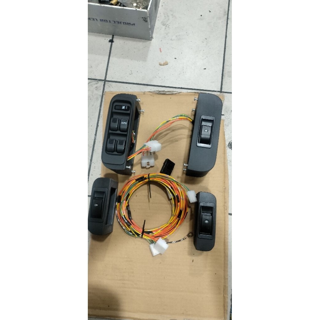 saklar power window 4 pintu universal+kabel set