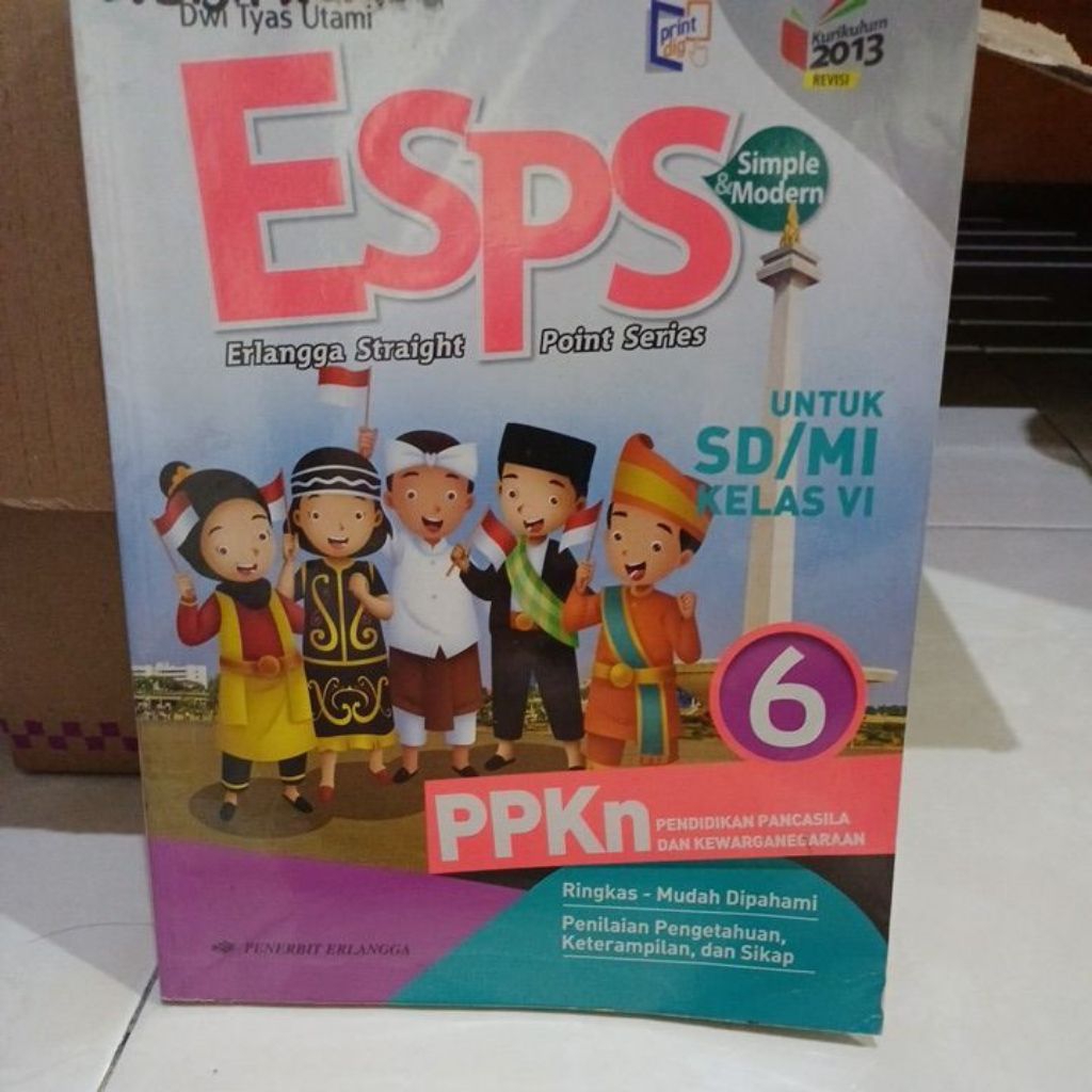 Preloved ESPS PPKN 6 Erlangga Kurikulum 2013