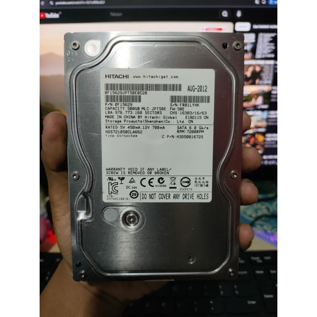 HDD HITACHI 500Gb PC Normal
