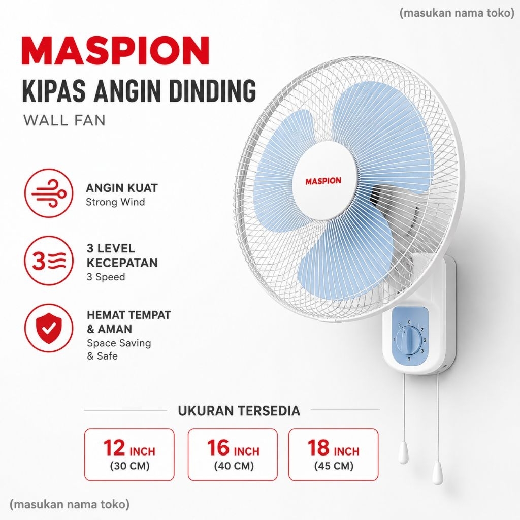 kipas angin Dinding Maspion