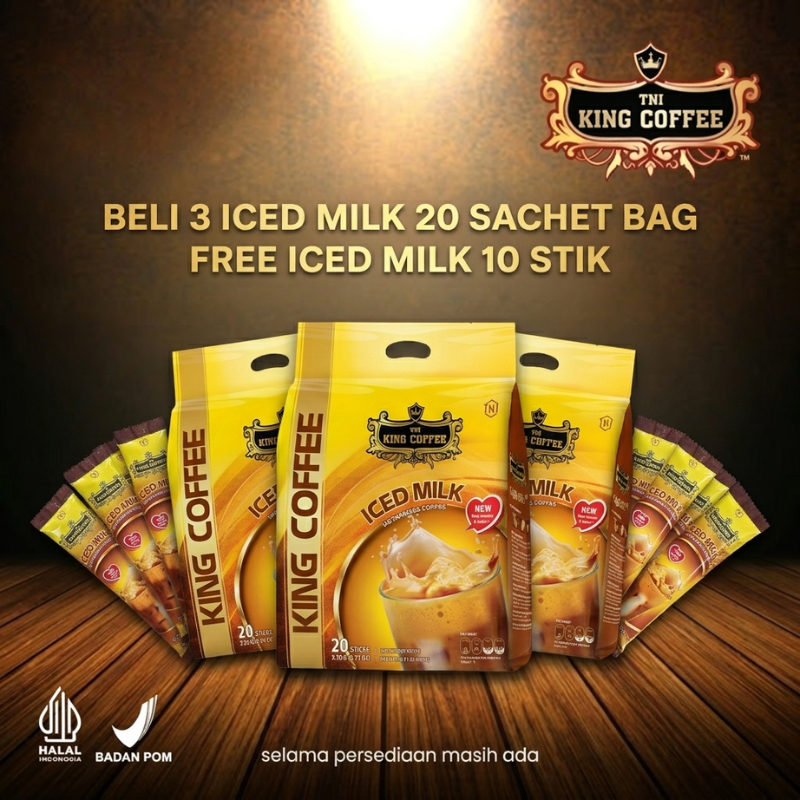 Kopi Instan Import Vietnam Tanpa Ampas Iced Milk Trung Nguyen King Coffee Isi 20 Stik - Robusta Crea