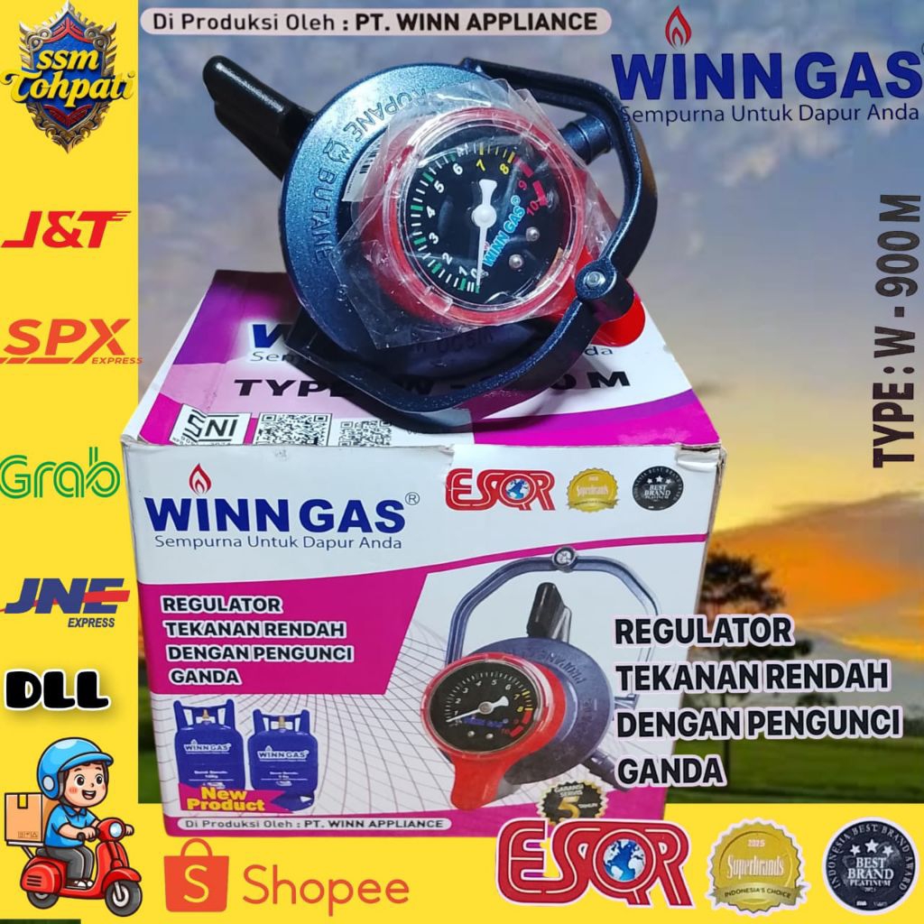 REGULATOR WIN GAS W-900M | REGULATOR GAS WIN | REGULATOR GAS DOUBLE KNOP
