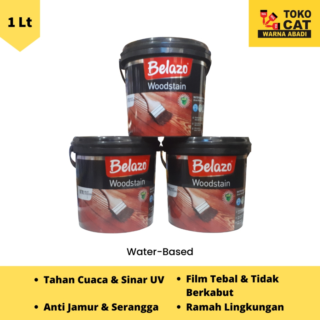 CAT BELAZO WOODSTAIN POLITUR KAYU 1 LITER
