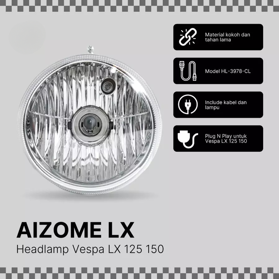 Headlamp Lampu Depan  Vespa LX 125 150