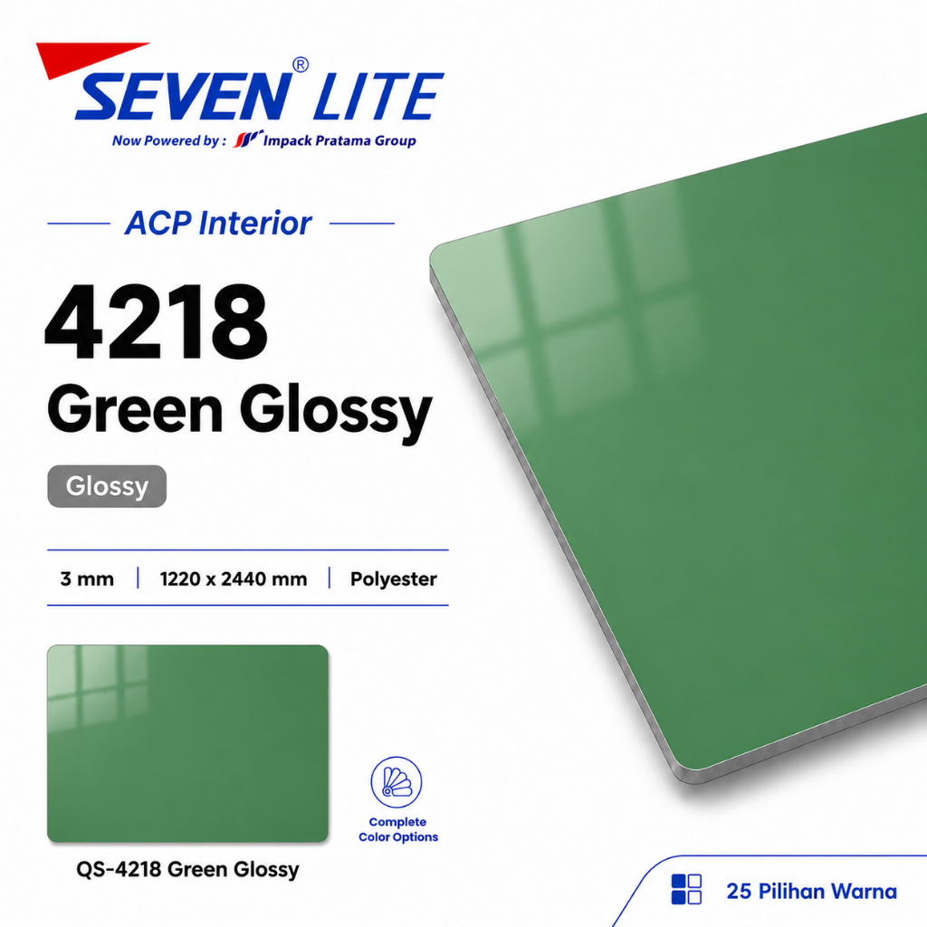 Seven Lite ACP Panel Aluminium 3mm PE 0.05 Komposit Interior 1220x2440 - Glossy Series